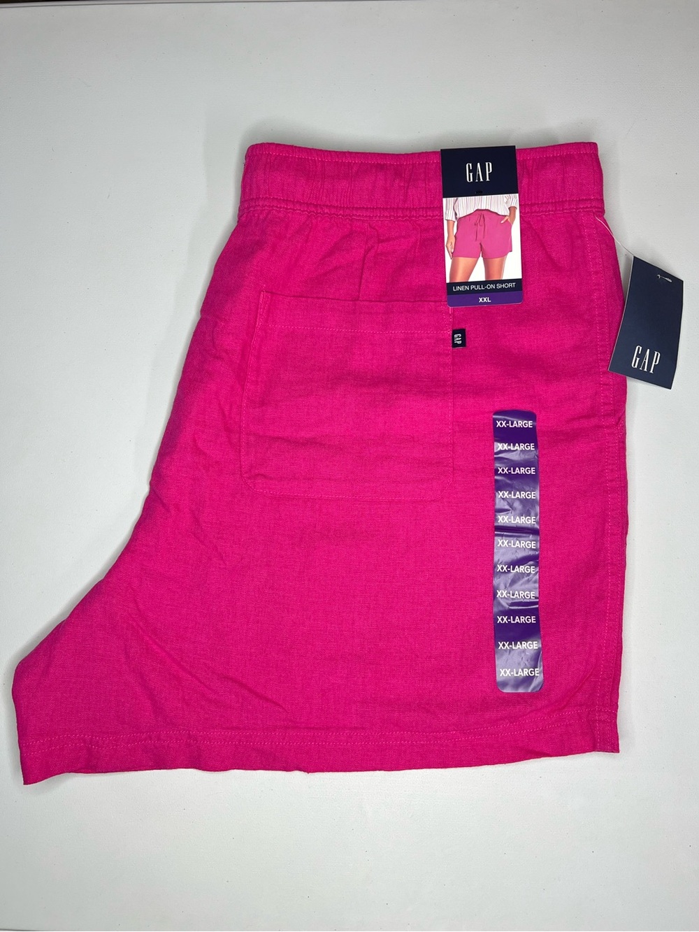 Gap Linen Pull On Shorts Womens XXL Pink